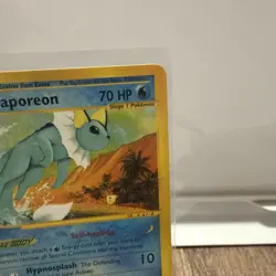 Vaporeon 33/144 Rare Skyridge Pokemon Card Near Mint Vintage, RAW, NM - Image 4