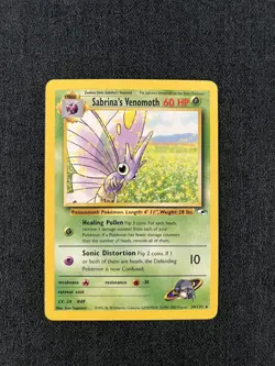 Pokemon TCG Sabrina's Venomoth 34/132 Gym Heroes Non Holo Rare LP - Image 1