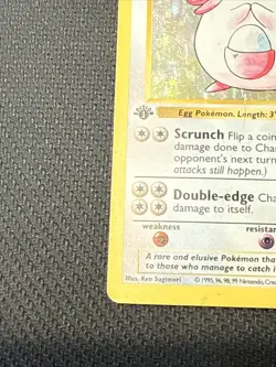 Chansey 3/102 1st Edition Shadowless Contender for a 1 Pokemon Card 1999 - Image 2