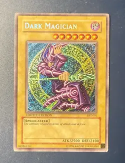 Yu-Gi-Oh Dark Magician BPT-001 Secret Rare Holo 2002 Collectors Tin - Image 1