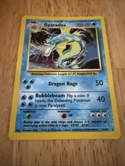 Pokemon 1995 Gyarados TCG Base Set Holo Rare Card #6/102 Vintage - Image 2