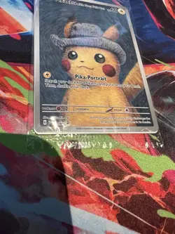 Pokemon Pikachu with Grey Felt Hat SVP 085 Van Gogh Promo Card - Sealed - Image 4
