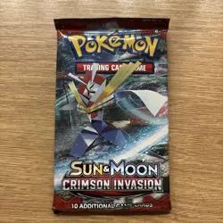 Crimson Invasion Booster Pack Sun & Moon 2017 Sealed Pokemon Card | English | UK - Image 1