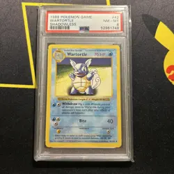 PSA 8 Shadowless Wartortle 42/102 -Vintage Graded Pokemon Card- Base Set - Image 1