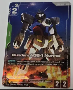 Gundam AGE-1 Normal LR+ | Gundam Card Game | Dual Impact GD02-021 - Image 1
