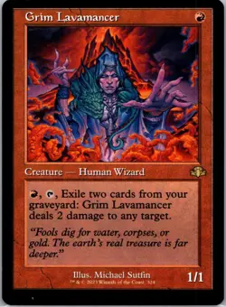 MTG Grim Lavamancer - Retro Frame - Rare - NM-Mint, Dominaria Remastered - Image 1