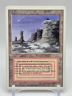 MTG Revised | Plateau | Dual Land, Played Condition - Image 1