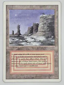 MTG Revised | Plateau | Dual Land, Played Condition - Image 3