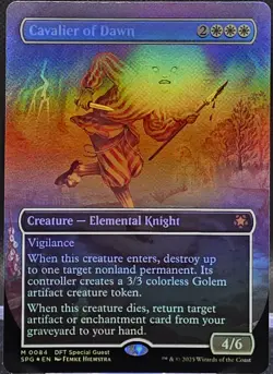 Cavalier of Dawn #84 Aetherdrift Borderless Foil Mythic - Special Guest - Image 1