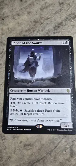 Piper of the Swarm Throne of Eldraine Regular Creature Rare MTG NM - Image 1