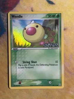 Weedle 87/113 Ex Delta Species Reverse Holo Foil Stamped Pokemon Card MP - Image 2