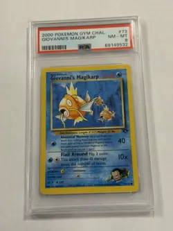 2000 POKEMON GYM CHALLENGE #73 GIOVANNI'S MAGIKARP PSA 8 - Image 1