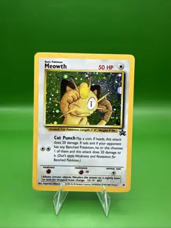 Pokemon TCG Meowth Vintage Black Star Promos Holo Card #10 NM/Mint Condition - Image 1