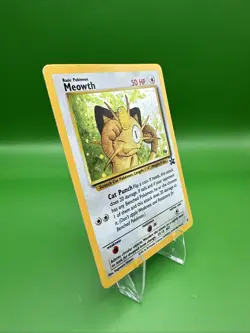 Pokemon TCG Meowth Vintage Black Star Promos Holo Card #10 NM/Mint Condition - Image 2