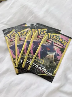Pokemon TCG Team Up 13 Packs Lot Factory Sealed New Booster Packs - Image 1