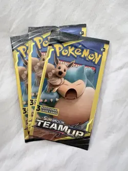 Pokemon TCG Team Up 13 Packs Lot Factory Sealed New Booster Packs - Image 2