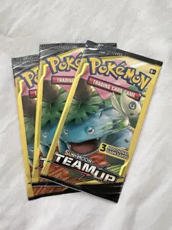 Pokemon TCG Team Up 13 Packs Lot Factory Sealed New Booster Packs - Image 3