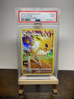 Pokemon 2022 Brilliant Stars Full Art Trainer Gallery Jolteon #TG04 PSA Mint 9 - Image 1