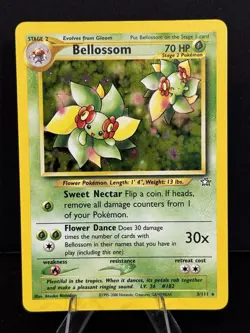Pokemon TCG Bellossom Neo Genesis 3 Holo Unlimited Rare 3/111 LP - Image 1