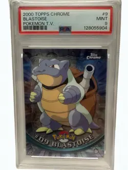 2000 Topps Chrome Pokemon TV #9 Blastoise PSA 9 GEM MINT - Image 1