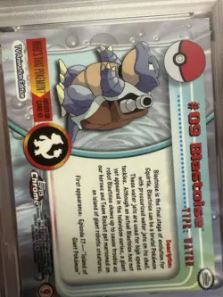 2000 Topps Chrome Pokemon TV #9 Blastoise PSA 9 GEM MINT - Image 4