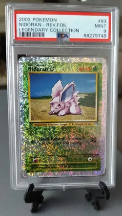 Pokemon Legendary Collection Reverse Holo Nidoran 83/110 PSA 9 MINT Graded - Image 1