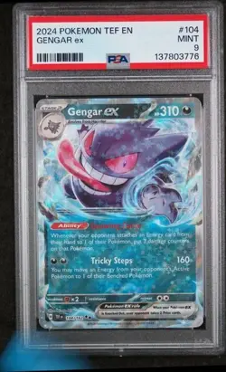 Gengar ex #104 Pokemon TCG 2024 Temporal Forces Holo Rare MINT PSA - Image 1