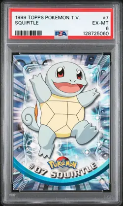 2000 TOPPS CHROME POKEMON T.V. #7 SQUIRTLE PSA 6 - Image 1