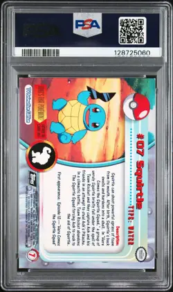 2000 TOPPS CHROME POKEMON T.V. #7 SQUIRTLE PSA 6 - Image 2