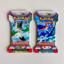 1x Pokemon Paldea Evolved Scarlet & Violet Booster Pack Factory Sleeved - Image 1