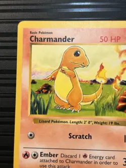 Pokemon CHARMANDER 246/102 Shadowless (1999 Base Set) NM/LP - Image 3