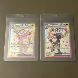 Pokemon TCG: Lot Of 2x Promos Umbreon 176, Espeon 175 Near Mint Prismatic Set - Image 1