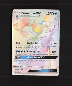 Primarina GX 149/145 Guardians Rising Full Art Secret Rare Holo Pokemon Card DMG - Image 1