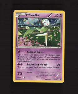 Meloetta XY193 XY Black Star Promo Cosmos Holo Pokemon Card LP - Image 1