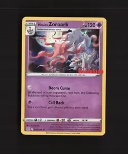Hisuian Zoroark 076/196 Lost Origin Holo GAMESTOP Stamped Pokemon Card LP - Image 1