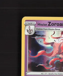 Hisuian Zoroark 076/196 Lost Origin Holo GAMESTOP Stamped Pokemon Card LP - Image 3