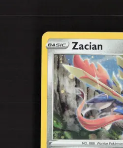 Zacian SWSH033 Sword & Shield Black Star Promo Cosmos Holo Pokemon Card LP - Image 3