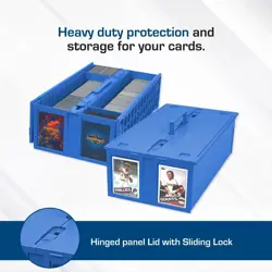 Case of (6) BCW Blue 1600-Count Baseball Trading Game Collectible Card Bin - Image 5