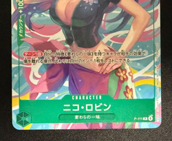 One Piece Card Game TCG P-111 Nico Robin Bandai Made in Japan Anime - Image 4