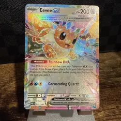 Eevee ex 075/131 Full Art Pokemon Card SV Prismatic Evolutions TCG NM - Image 1