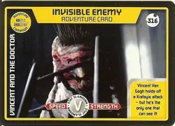 DR WHO MONSTER INVASION SET 2 EXTREME CARD: 316 INVISIBLE ENEMY - Image 1