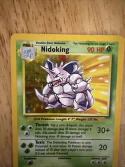 Pokemon TCG Nidoking Base Set Holo Rare Card 11/102 1999 - Image 3