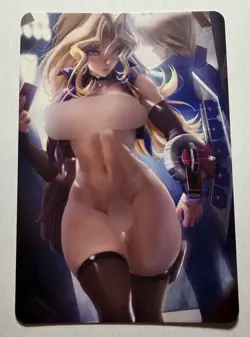 SEXY HEROINE WAIFU Mai Valentine & Joey YUGIOH ACG PREMIUM HOLOFOIL CARD NM - Image 2