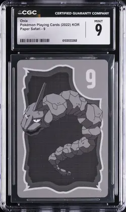 2022 POKEMON PLAYING CARDS KOREAN PAPER SAFARI #9 ONIX CGC 9 - Image 1