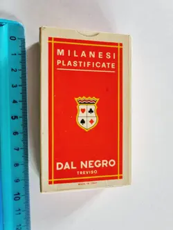 CARTE DA GIOCO MILANESI DAL NEGRO SCOPA BRISCOLA ORIGINAL PLAYING CARDS NEW - Image 1