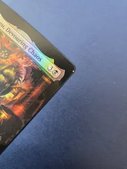 MtG Kamigawa ND Hidetsugu Devouring Chaos Foil Extended Art MISCUT Error Dot - Image 3