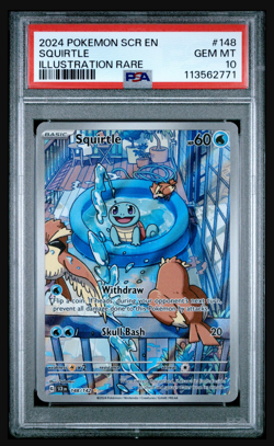 PSA 10 - SQUIRTLE - 148/142 - STELLAR CROWN SCR IR FULL ART POKEMON ENGLISH - Image 1