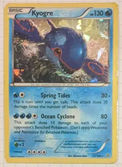 Kyogre 53/160 HP Cracked Ice Holo Rare Pokemon XY - Primal Clash - Image 1