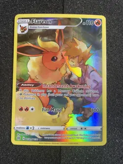 Pokemon TCG Flareon TG01/TG30 Brilliant Stars Trainer Gallery Art Rare LP A - Image 1