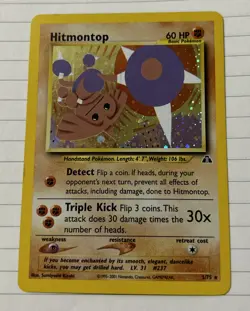 Pokemon TCG Hitmontop Neo Discovery 3 Holo Unlimited Holo Rare NM. - Image 1